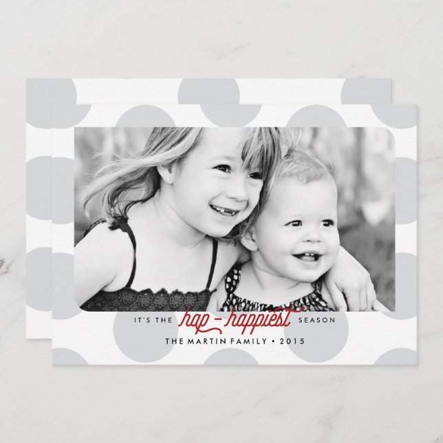 Tarjeta Festiva Temporada navideña de los más felices Navidades de (Anverso / Reverso)