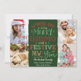 Tarjeta Festiva Temporada navideña feliz