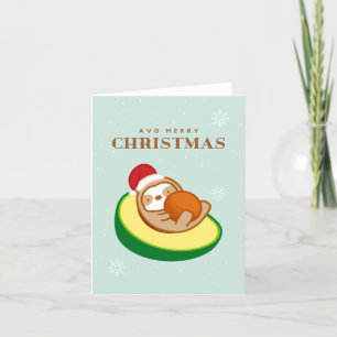 Tarjeta Festiva Ten un aguacate navideño