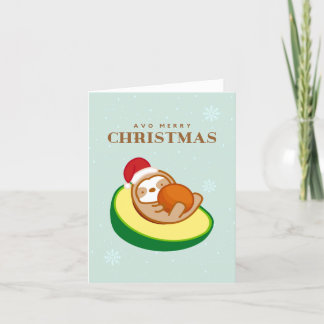 Tarjeta Festiva Ten un aguacate navideño