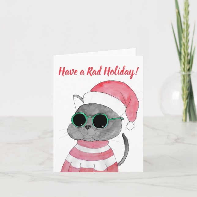 Tarjeta Festiva Ten un gato callejero (Anverso)