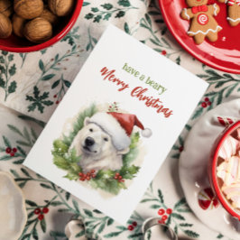 Tarjeta Festiva Ten Un Temor, Feliz Navidad, Oso Polar Gracioso