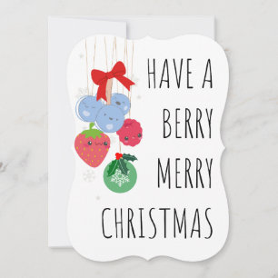 Tarjeta Festiva Ten una Berry Merry Christmas - Cuestas Berries