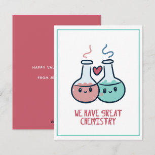 Tarjeta Festiva Tenemos gran química Cute Nerdy Día de San Valentí