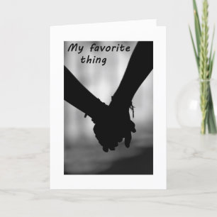 TARJETA FESTIVA TENER MANOS Y SUS KISSES FAV THINS