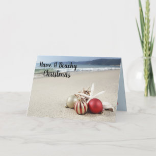 Tarjeta Festiva Tener Navidades De Playa