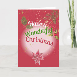 Tarjeta Festiva Tener Navidades maravillosos
