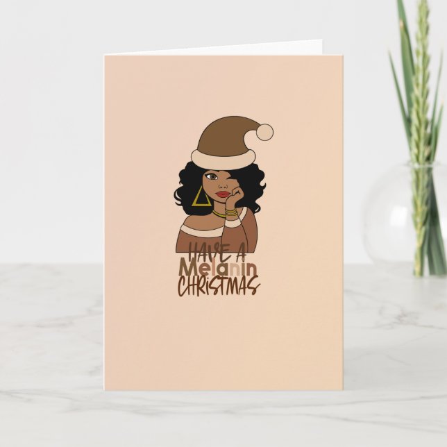 Tarjeta Festiva Tener Navidades Melanin (Anverso)
