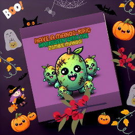Tarjeta Festiva Tener una Halloween ritual de mango con el mango z
