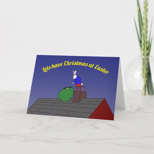 Tarjeta Festiva tengamos Navidades en Pascua