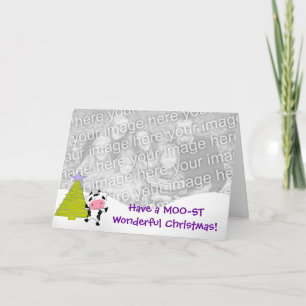 Tarjeta Festiva ¡Tengan un MOO-ST Navidades maravillosos!