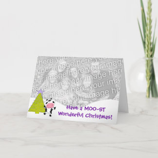 Tarjeta Festiva ¡Tengan un MOO-ST Navidades maravillosos!