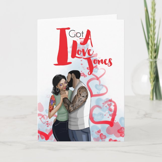 Tarjeta Festiva Tengo A Love Jones (Anverso)