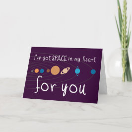 Tarjeta Festiva Tengo espacio en mi corazón para usted