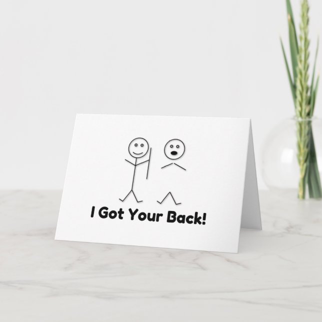 Tarjeta Festiva Tengo La Espalda (Anverso)