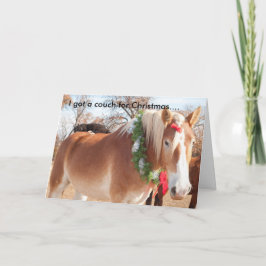 Tarjeta Festiva Tengo un sofá para Navidades...