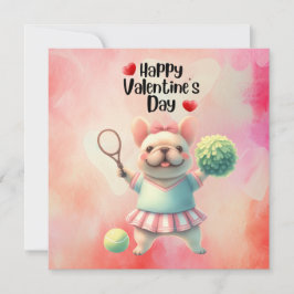 Tarjeta Festiva TENIS Día de San Valentín al jugador con amor    
