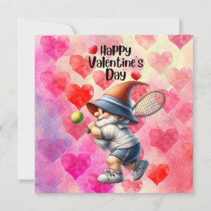 Tarjeta Festiva TENIS Día de San Valentín al jugador con amor