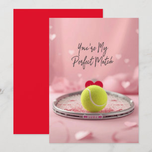 Tarjeta Festiva Tenis Día de San Valentín con AMOR para Jugador