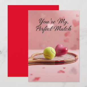 Tarjeta Festiva Tenis Día de San Valentín con AMOR para Jugador
