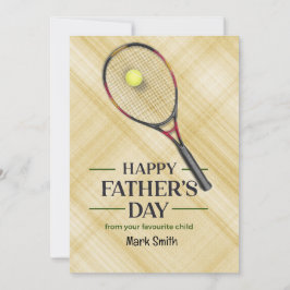 Tarjeta Festiva Tenis Día del Padre
