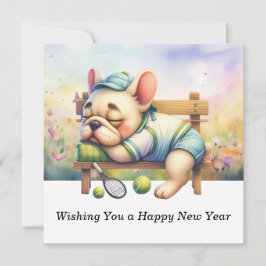 Tarjeta Festiva Tenis te desea un feliz año nuevo