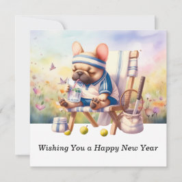 Tarjeta Festiva Tenis te desea un feliz año nuevo