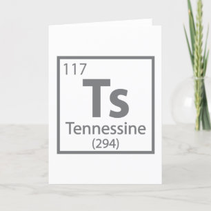 Tarjeta Festiva Tennessine - Tabla periódica científica de Tenness