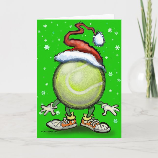 Tarjeta Festiva Tennis Chrsitmas (Anverso)
