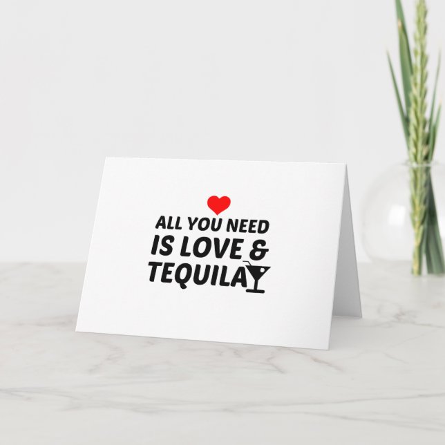 TARJETA FESTIVA TEQUILA AND LOVE (Anverso)