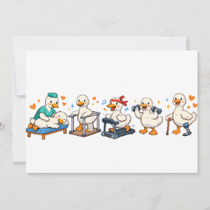 Tarjeta Festiva Terapia Física Silly Goose, Terapeuta Físico