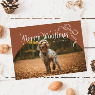 Tarjeta Festiva Terracotta Merry Woofmas Perro Navidades