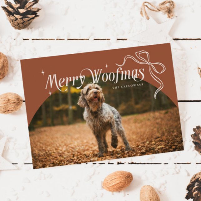 Tarjeta Festiva Terracotta Merry Woofmas Perro Navidades (Subido por el creador)