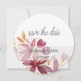 Tarjeta Festiva Terracotta Rubor Floral Elegant