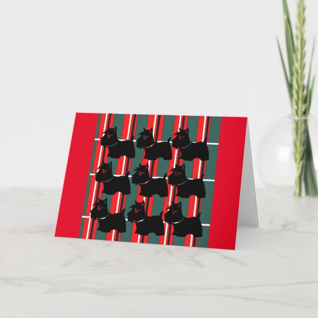 TARJETA FESTIVA TERRIER ESCOCÉS (Anverso)