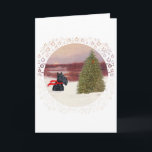 Tarjeta Festiva Terrier escocés en invierno<br><div class="desc">Navidades Diseño de Scottish Terrier creado a partir de mis obras de arte originales y disponible en ropa, novedad y artículos de regalo para usted mismo, o para esa persona especial de Scottish Terrier que usted conoce! ¿Quieres un producto diferente? Simplemente vaya a la página del producto y HAGA CLIC...</div>