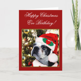 Tarjeta Festiva Terrier feliz de Boston del cumpleaños de la