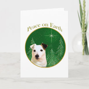 Tarjeta Festiva Terrier Jack Russell Paz