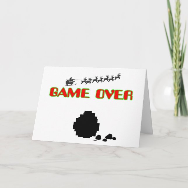 Tarjeta Festiva Terrón del Carbón-Juego encima (Anverso)