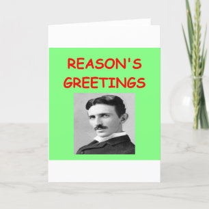 Tarjeta Festiva tesla navidades