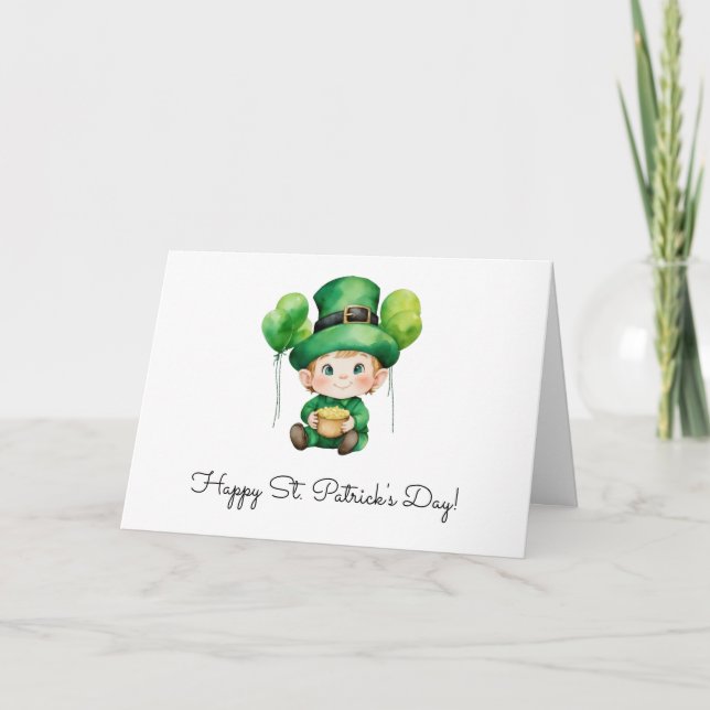 Tarjeta Festiva Tesoro duende: Día de San Patricio (Anverso)