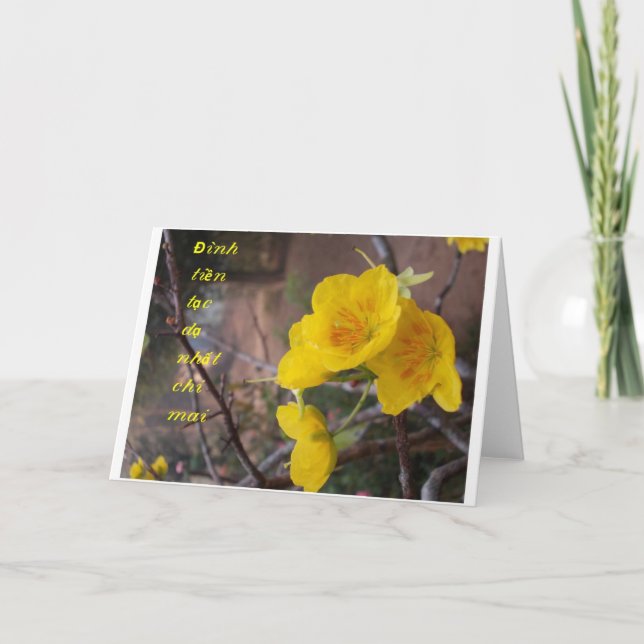 Tarjeta Festiva Tet Vietnam del chuc de Thiep (Anverso)
