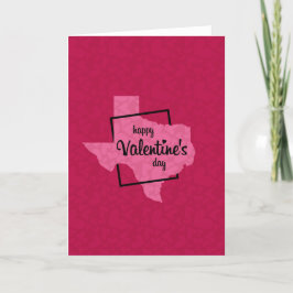 Tarjeta Festiva Texas: Feliz Día de San Valentín en blanco