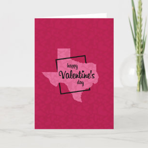 Tarjeta Festiva Texas: Feliz Día de San Valentín en blanco