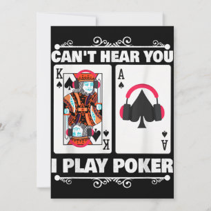 Tarjeta Festiva Texas Holdem Poker no puede oírte jugar al póquer