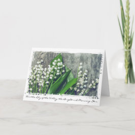 Tarjeta Festiva Texto de encargo Pascua del lirio de los valles