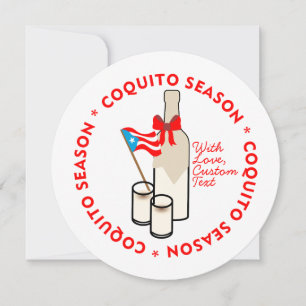 Tarjeta Festiva Texto de Foto Personalizada de Temporada de Coquit
