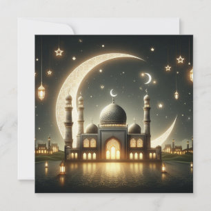 Tarjeta Festiva Texto de salutaciones personalizables de Eid Mubar