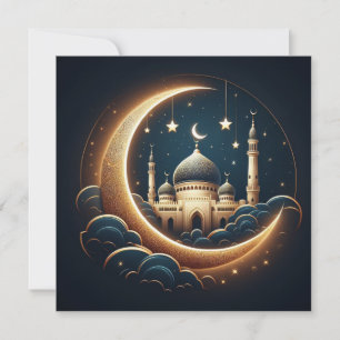 Tarjeta Festiva Texto de salutaciones personalizables de Eid Mubar