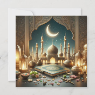 Tarjeta Festiva Texto de salutaciones personalizables Eid Mubarak